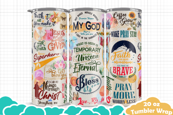 Bible Verse Christian Quotes Tumbler Wraps