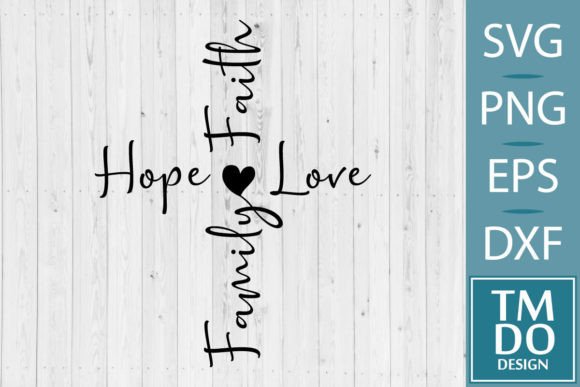 Christian Cross, Family Faith Hope Love Crafts