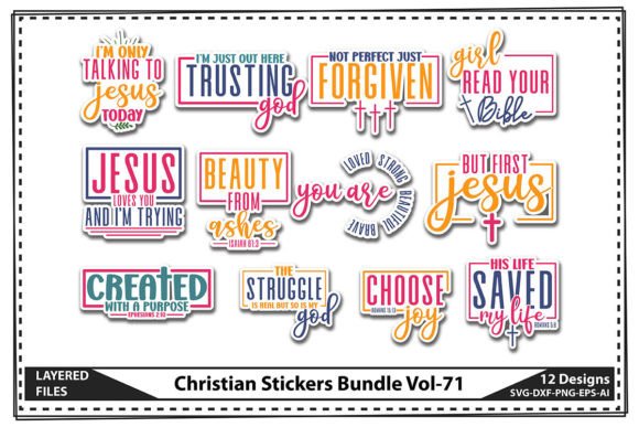 Christian Stickers Bundle 71 for Crafts