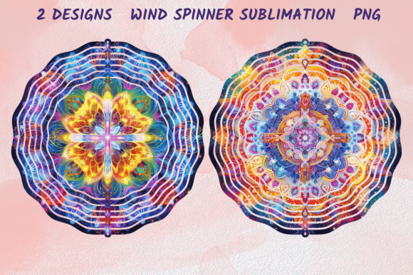 Colorful Christian Cross Wind Spinner Crafts