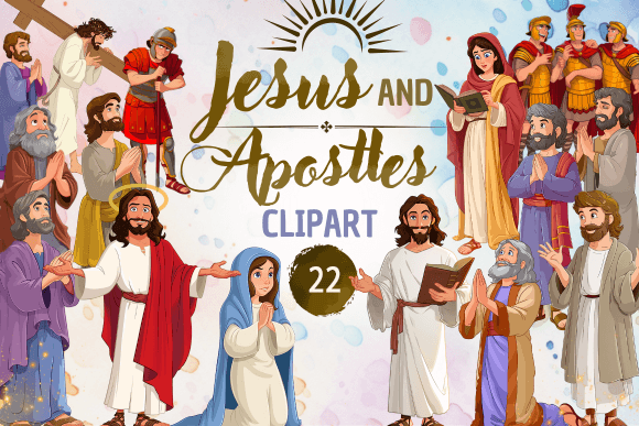 Jesus and the Apostles - Clipart and Illustrations