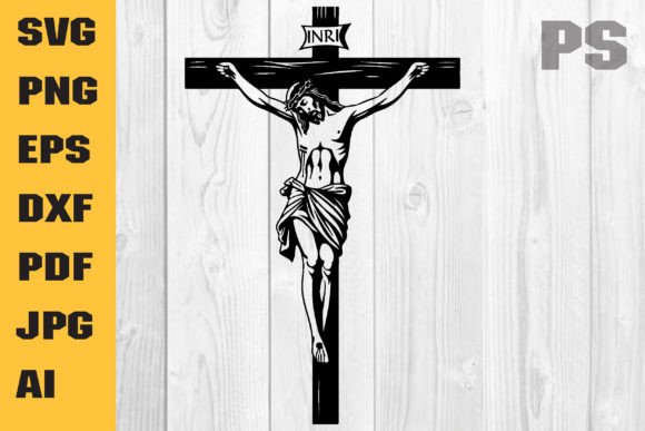 Jesus Crucifix SVG for Crafts and Small Business Branding