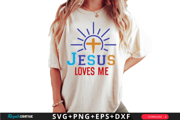 Jesus Loves Me SVG Design, Faith Svg Crafts