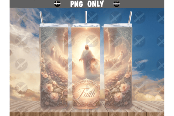 Jesus Resurrection Faith Tumbler Wraps Illustrations