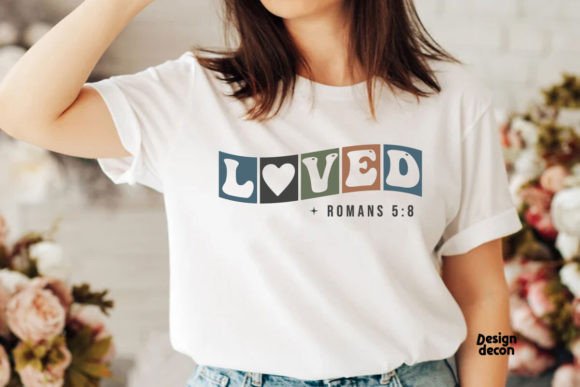 Loved Christian Retro Wavy SVG for Crafts