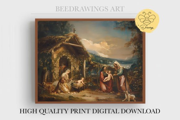 Oil Painting Jesus Wall Art 12 Illustrations