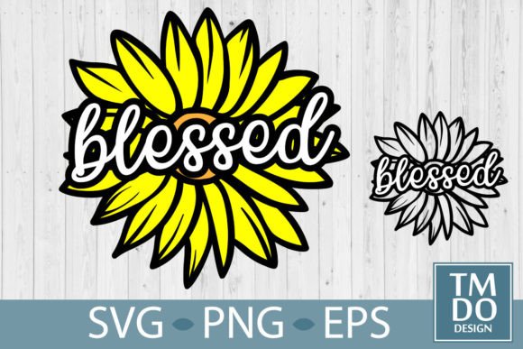 Sunflower Blessed SVG PNG, Christian Svg & Crafts